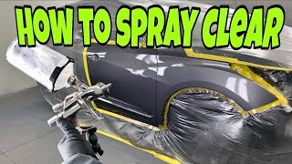 Car Painting How to Spray Clearcoat [upl. by Jessy239]