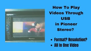 How To Play Videos Through USB in Pioneer Car Stereo car pioneer carstereo youtube [upl. by Anuahsar248]