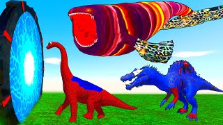 Full Spinosaurus Mosasaurus of Kong Brachiosaurus Evolution Fighting Bloop in Prehistoric Planet [upl. by Detta]