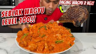 GILA MUKBANG SEBLAK LV 100 PAKE DAGING WAHYU 2KG [upl. by Ordnagela]