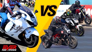 New Hayabusa 🆚The world 🔥CB1000R 🆚S1000RR 🆚 GSXS1000 🆚 Diavel 🆚GSXR1000🔥DRAG RACES 🔥 Piques 2022 [upl. by Petua851]