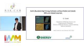 Gerbrand Ceder presents EarthAbundant and Inexpensive Liion Energy Storage at IWAM 2023 [upl. by Hedveh]