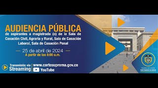 Audiencia pública de aspirantes a magistrada o de la Corte Suprema de Justicia [upl. by Ainesell]