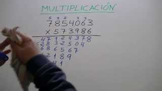 Aprender a multiplicar por 6 cifras [upl. by Andromeda803]