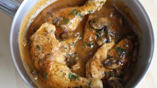 Hunters Chicken Recipe  Chicken Chasseur By the French Cooking Academy [upl. by Htebsle]