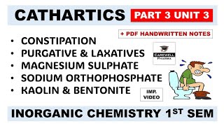 Cathartic  Sodium Orthophosphate  Magnesium Sulphate  Part 3 Unit 3  Inorganic Chemistry [upl. by Metcalf]