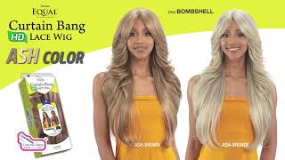 Freetress Equal Curtain Bang HD Lace Wig  Bombshell ASH COLOR [upl. by Faubion]