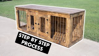 How to Build an Indoor Double Dog Kennel  Crate  Cage [upl. by Kristyn137]