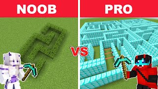 NOOB vs PRO Giant MAZE BUILD Challenge  Minecraft [upl. by Earehc]