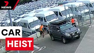 45 new cars pinched in 15 hours  Port Melbourne heist caught on camera  7NEWS [upl. by Chema]