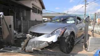 2013年9月24日 京都府八幡市 事故映像 大破したフェアレディZ 暴走 Car Crash [upl. by Azilanna]