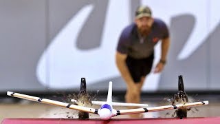 Airplane Trick Shots  Dude Perfect [upl. by Eniliuqcaj]