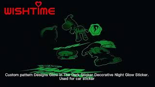 WISHTIME Luminous Sticker Die Cut Kids Reflective Decoration The Night Glow Car Stickers [upl. by Gonyea]