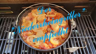 Schichtfleisch Mexican Style mit Kartoffeln als One Pot Gericht aus dem Dutch Oven [upl. by Ettenel418]