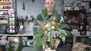 kerststuk DIY vaas bloemschikken [upl. by Peggi298]