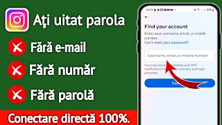 Cum să te autentifici pe Instagram dacă țiai uitat parola fără email și număr de telefon [upl. by Jansen]