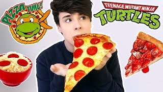 i ate TEENAGE NINJA TURTLES foods for 24 hours [upl. by Rocray51]