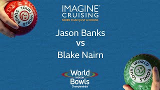 World Indoor Bowls Championship 2024 Jason Banks vs Blake Nairn  Day 9 Match 1 [upl. by Ahtaga]