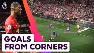 The Best Corner Goals  FT Marcus Rashford Trossard and MORE [upl. by Lorelei268]