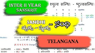 SANDHI  SHCHUTVA  SHTUTVA  INTER SECOND YEAR SANSKRIT  Sanskrit Vak by SK  TELANGANA [upl. by Asuncion]