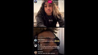 Bri Chief invites Davine Jay to talk about their breakup  IG LIVE 71524 [upl. by Akahs]