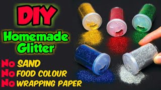 How to make glitter at home  glitter homemade  DIY glitter  handmade glitter  Sajals Art [upl. by Aliam853]