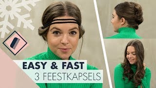 3 eenvoudige maar trendy party kapsels l Easy amp Fast [upl. by Mary]