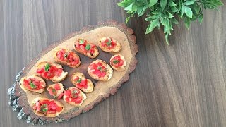 Maydanozlu Bruschetta Tarifi  Pratik Tarif  Yemek Tarifleri  Melisin Mutfağı [upl. by Adriene873]