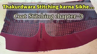 Coat Stitching 🧵 Chapter3  Thakurdwara Fashion Stitching And Boon pocket and design Thakurdwara ￼ [upl. by Auhs929]