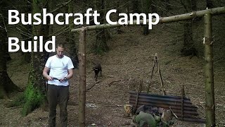 Building my Permanent Bushcraft Camp Part 1  Hand Tools  Bushcraft  Axe  Auger Drills  Woodsman [upl. by Asenev657]