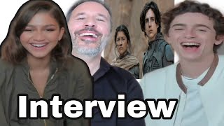 Timothée Chalamet on epic Dune film amp why ZENDAYA wants to learn French before Part Two INTERVIEW [upl. by Akimit780]