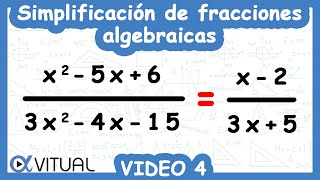 ⏹ Simplificación de Fracciones Algebraicas  Video 4 de 13 [upl. by Johnstone]