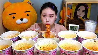 SUB 도전먹방 까르보불닭볶음면 10컵 Challenge Mukbang eating show [upl. by Macpherson194]