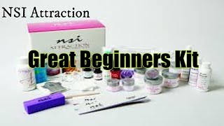 ✰ How To Do Nail art Acrylic nails NSI Attraction All In One Acrylic Nail Kit Great Beginners Kit [upl. by Brogle]