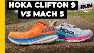 Hoka Clifton 9 vs Hoka Mach 5 Which is the best Hoka daily trainer [upl. by Jenkel82]