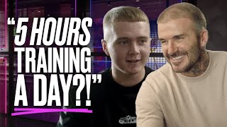 “HOW MUCH TRAINING” David Beckham shocked by esports pro  PATH TO PRO [upl. by Engud]