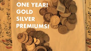 Silver amp Gold Collection 1 Year Bullion Premiums amp Junk Silver [upl. by Ringo]