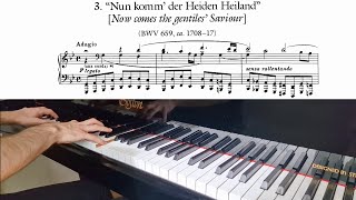 BachBusoni quotNun komm der Heiden Heilandquot with score  BWV 659  B 27 [upl. by Derman]