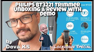 PHILIPS BT322115 Trimmer Unboxing amp Review with Demo  Tamil  Deva KS [upl. by Carter]