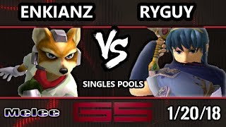 GENESIS 5 SSBM  Enkianz Fox VS Ryguy Marth  Smash Melee Singles [upl. by Zetnauq]