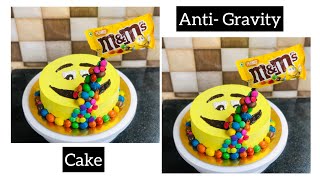 How To Make M amp M’s Gravity Cake  Anti  Gravity Cake Recipe  Gravity Defying M amp M Cake [upl. by Aneelas]