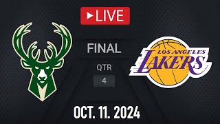 NBA LIVE LA Lakers vs Milwaukee Bucks  NBA Preseason  October 11 2024  NBA 2K25 [upl. by Martelli404]