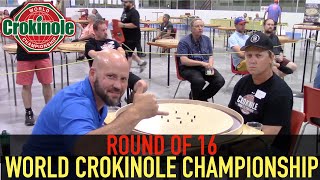 2023 World Crokinole Championship  Round of 16  Tracey v Dowrick [upl. by Frohman]