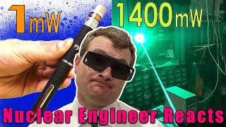 Nuclear Engineer Reacts to Styropyro quotCrazy eBay Green Laser Pointer Mod 1mW to 1400 mWquot [upl. by Yrelav671]