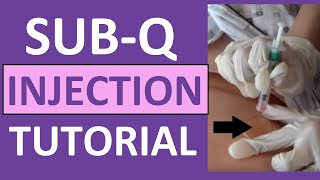 How to Give a Subq Subcutaneous Injection Shot [upl. by Emearg787]