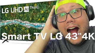 Smart TV LG 43quot 4K UHD WiFi Bluetooth HDR Inteligência Artificial ThinQ AI Google Assistente Alexa [upl. by Butcher]