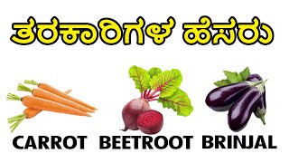 Learn Vegetables Names in English and Kannada  ತರಕಾರಿಗಳ ಹೆಸರು  Vegetables Names [upl. by Ladnar]