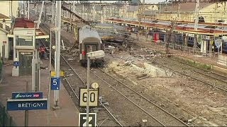 France train crash cleanup operations begin as investigations reveal potential track fault to [upl. by Ahseenyt257]