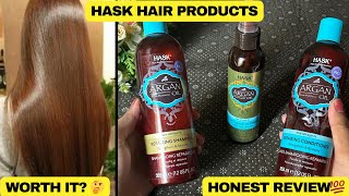 Hask Argan Oil Shampoo And Conditioner  Hask 5 in 1 leave on spray  Hask Hair Products [upl. by Aggappe225]