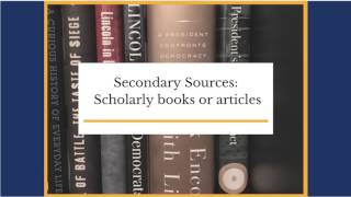 Primary Secondary and Tertiary Sources [upl. by Anid779]